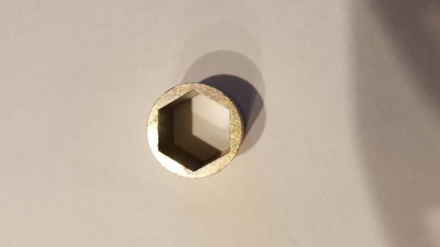 Hexagonal shape in a round